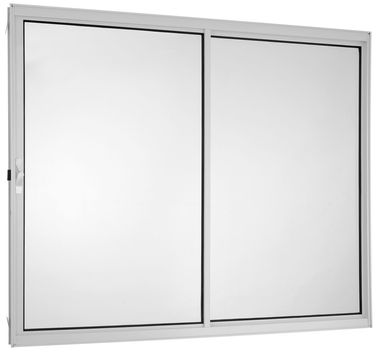 Janela de Correr Alum�nio Branco 2 Folhas Direita 100x150x5cm Fortsul