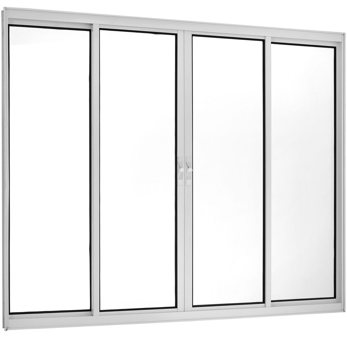Janela de Correr Alumínio Branco 4 Folhas Central 100x200x5cm Fortsul, marca Esquadrisul - Foto Principal