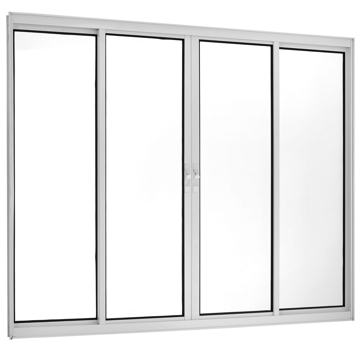 Janela de Correr Alumínio Branco 4 Folhas Central 100x200x5cm Fortsul, marca Esquadrisul - Foto Principal