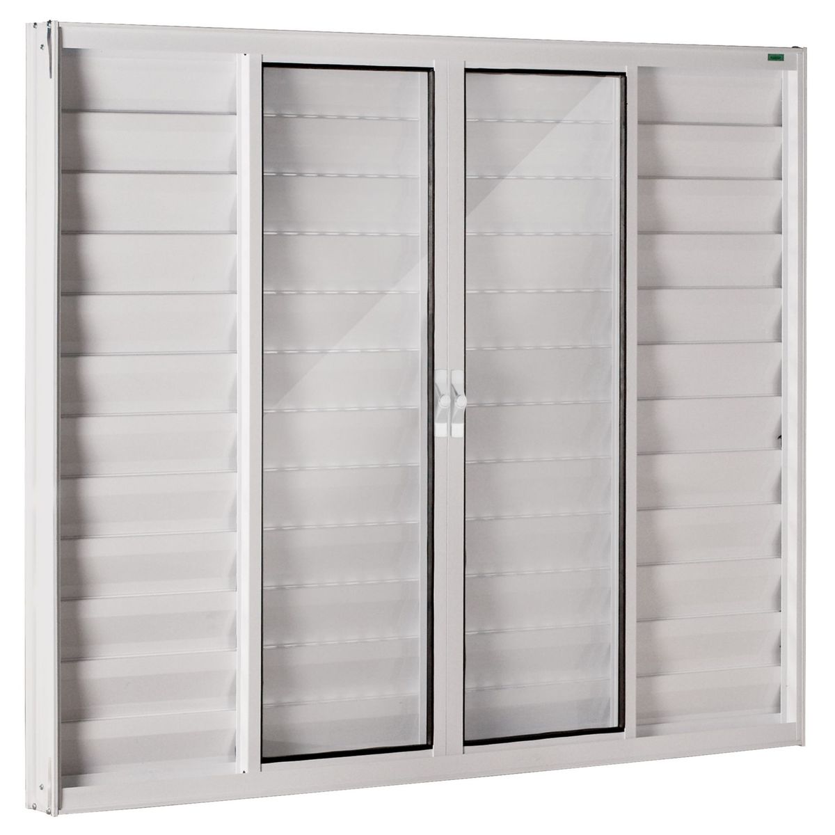 Janela Veneziana Alumínio Branco 6 Folhas Central 100x200x8cm Fortsul, marca Esquadrisul - Foto Principal
