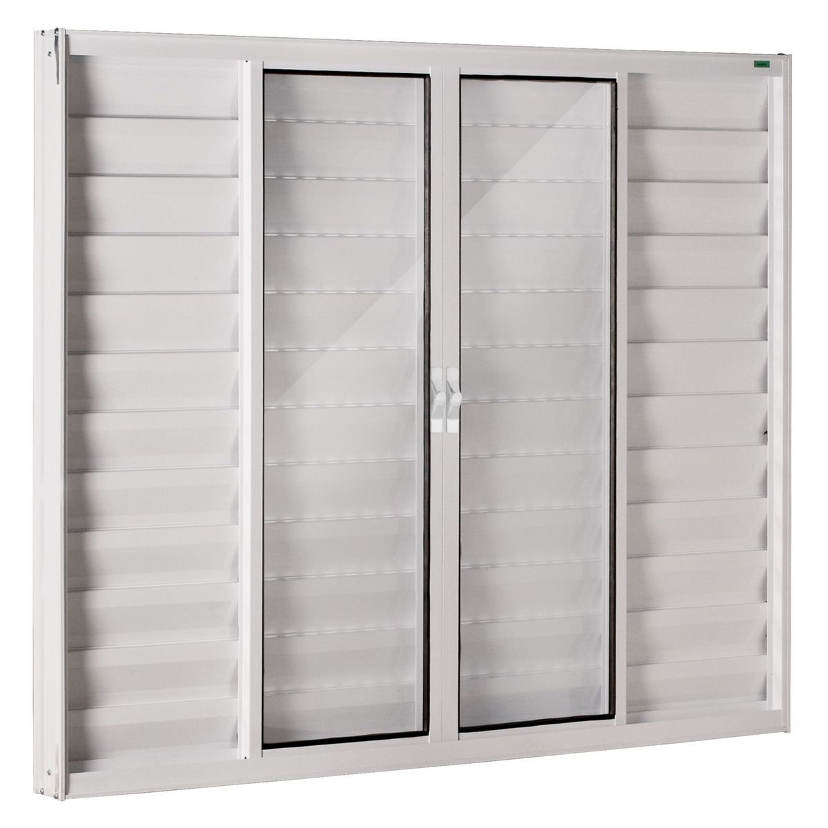 Janela Veneziana Alumínio Branco 6 Folhas Central 100x200x8cm Fortsul, marca Esquadrisul - Foto Principal