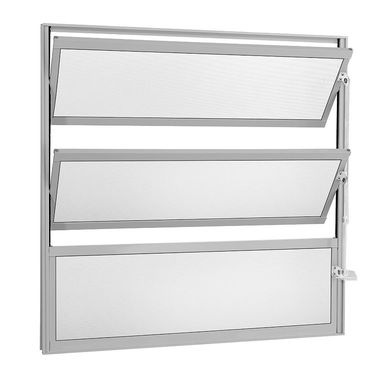 Janela Basculante 2 Basc Alumnio Branco 60x60x2,5cm Fortsul