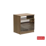 Mesa de Cabeceira Camarim 53x50x37cm 2 Gavetas MDP Rustic