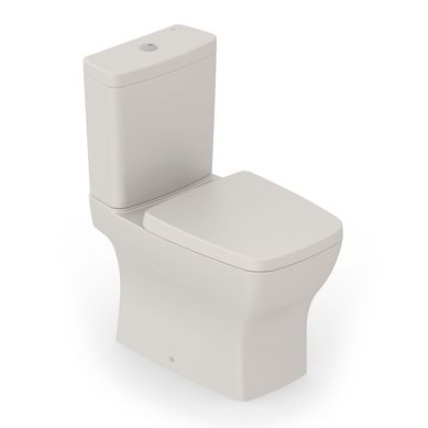Kit Completo Bacia com Caixa Boss com Assento e Fixao 84x44x41cm Bege Fosco Incepa