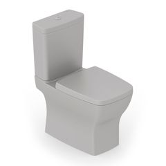 Kit Completo Bacia com Caixa Boss com Assento e Fixação 84x44x41cm Cinza Fosco Celite