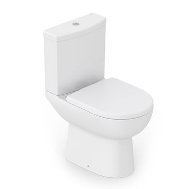 Kit Completo Bacia com Caixa Smart com Assento e Fixao 84x44x41cm Branco Fosco