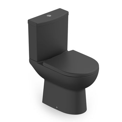 Kit Completo Bacia com Caixa Smart com Assento e Fixao Preto Fosco Celite