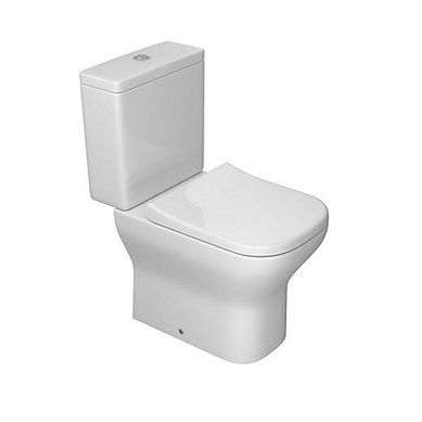 Kit Completo Bacia com Caixa Axis com Assento e Fixao 42x80x40cm Branco Fosco