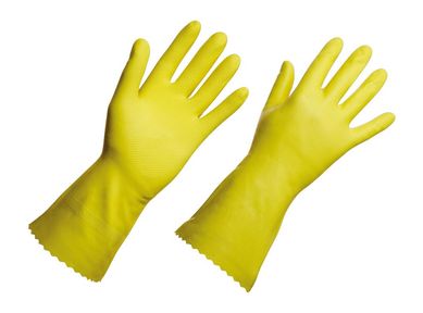 Luva Ltex Verniz Silver Mdio Amarelo