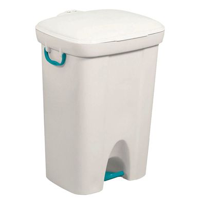 Lixeira com pedal 36L, Plstica Bege