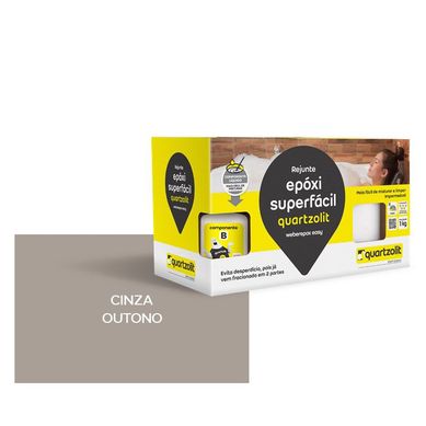 Rejunte epoxi Superfacil 1kg Cinza Outono