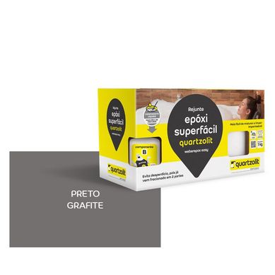 Rejunte epoxi Superfacil 1kg Preto Grafite