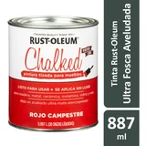 Tinta Chalked Base Água 0,887L Efeito Giz/Aveludado Ultra Fosco Vermelho Campestre Rust-Oleum