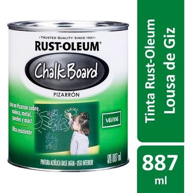 Tinta Especialidades Base gua Chalkboard 887Ml Criar Lousa Giz/Quadro Verde Fosco Verde Rust-Oleum
