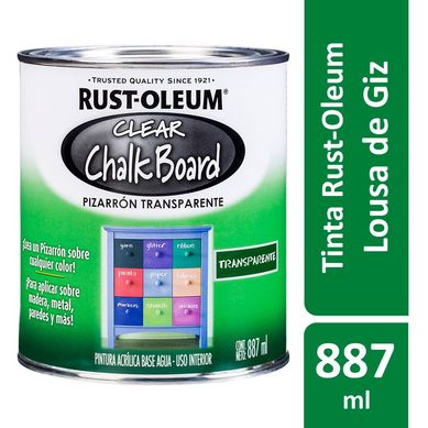 Tinta Especialidades Base gua Chalkboard 887Ml Criar Lousa Transparente/Giz Transparente