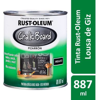 Tinta Especialidades Base gua Chalkboard 887Ml Criar Lousa para Giz/Quadro Negro Fosco Preto