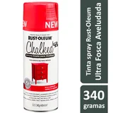 Tinta Spray Chalked 340G Efeito Giz/Aveludado Ultra Fosco Vermelho Campestre Rust-Oleum