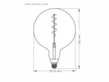 Lâmpada LED Filamento Giant Globo 4W Âmbar E27