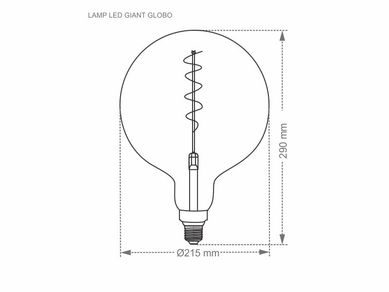 Lmpada LED Filamento Giant Globo 4W mbar E27
