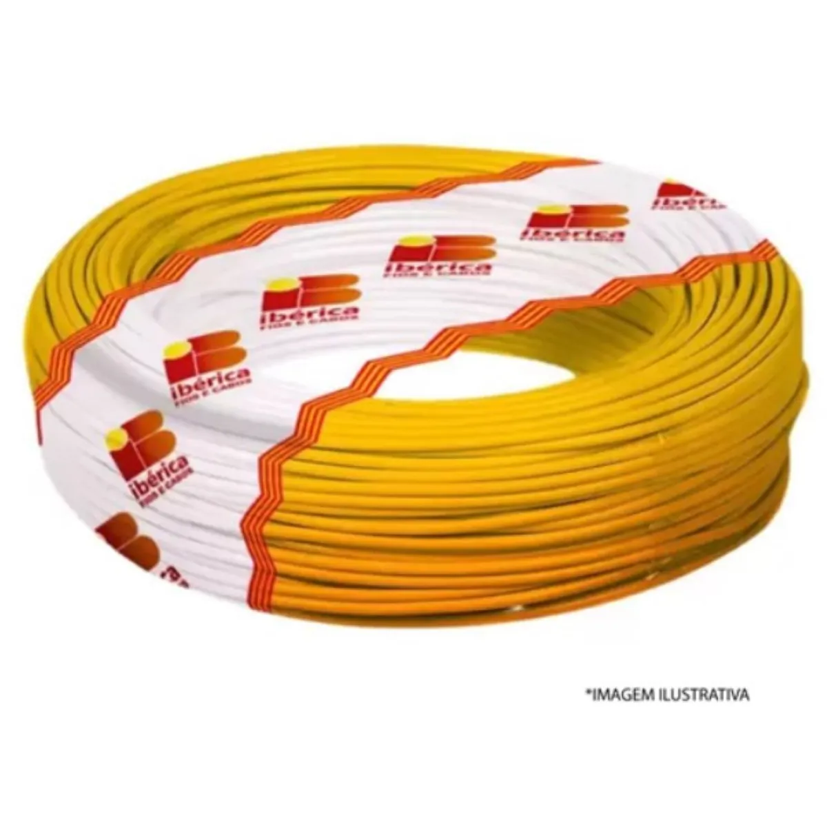 Cabo Flexível 1,5mm2 Amarelo Rolo 100M, marca Ibérica - Foto Principal