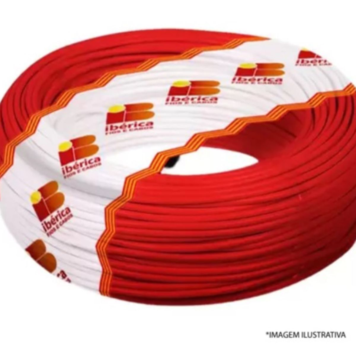 Cabo Flexível 1,5mm2 Vermelho Rolo 100M, marca Ibérica - Foto Principal