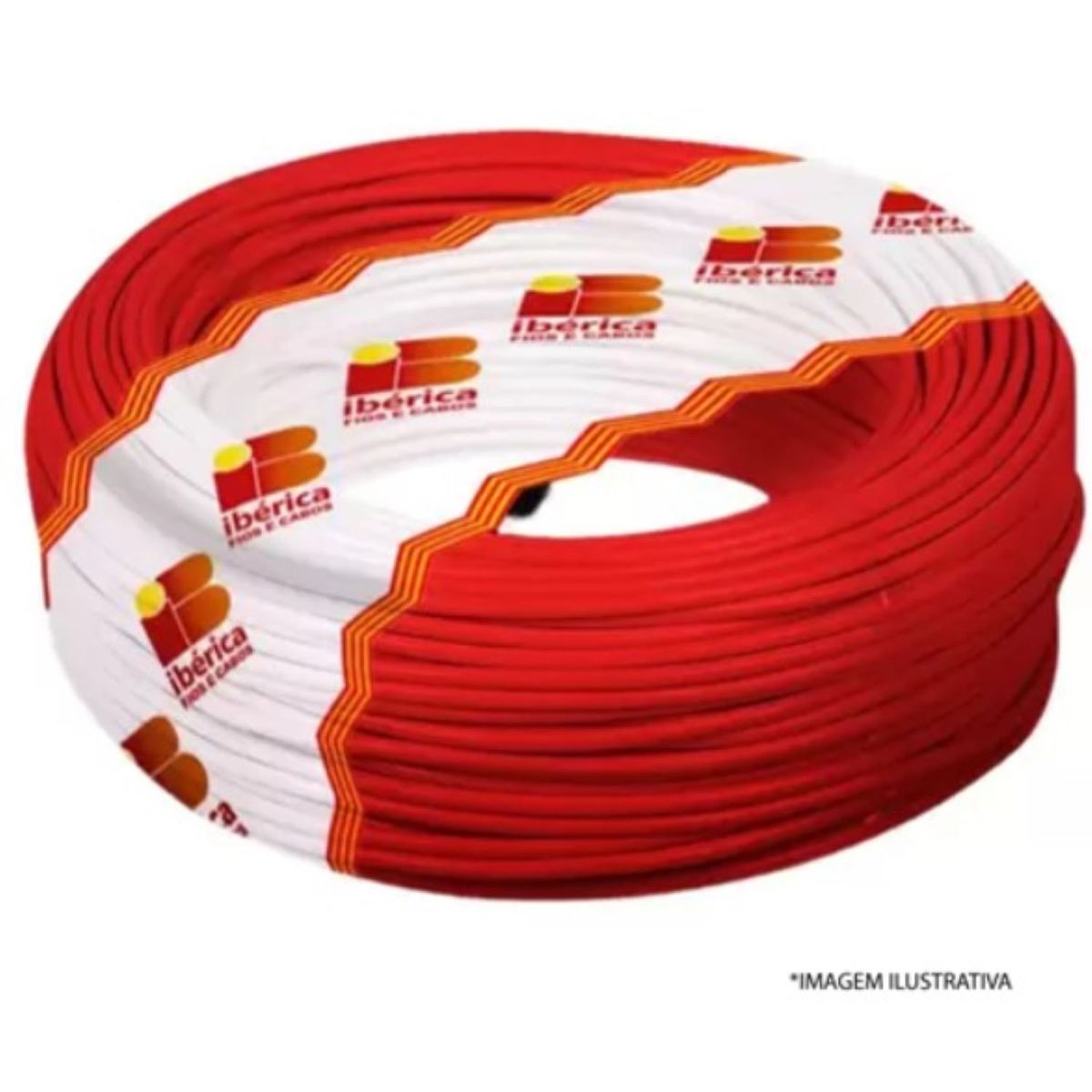 Cabo Flexível 1,5mm2 Vermelho Rolo 100M, marca Ibérica - Foto Principal