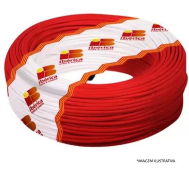 Cabo Flexvel 4mm2 Vermelho Rolo 100M