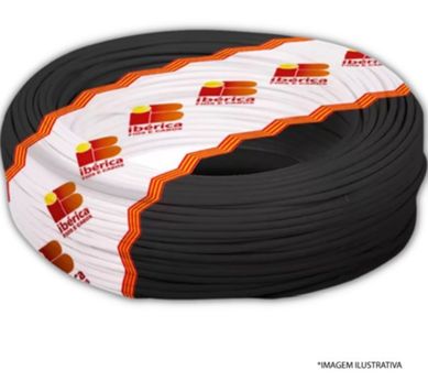 Cabo Flexvel 4mm2 Preto Rolo 100M