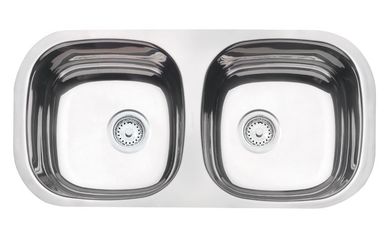 Cuba Dupla Retangular Horizontal Perf 78x40cm Inox