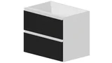 Balcão Montreal 2 Gavetões 80cm Preto Bonatto