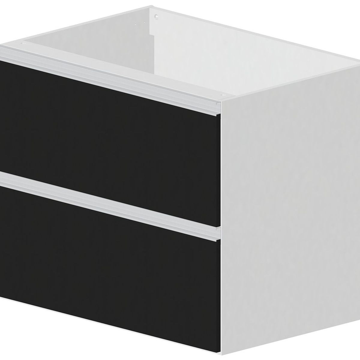 Balcão Montreal 2 Gavetões 80cm Preto Bonatto, marca Bonatto - Foto Principal