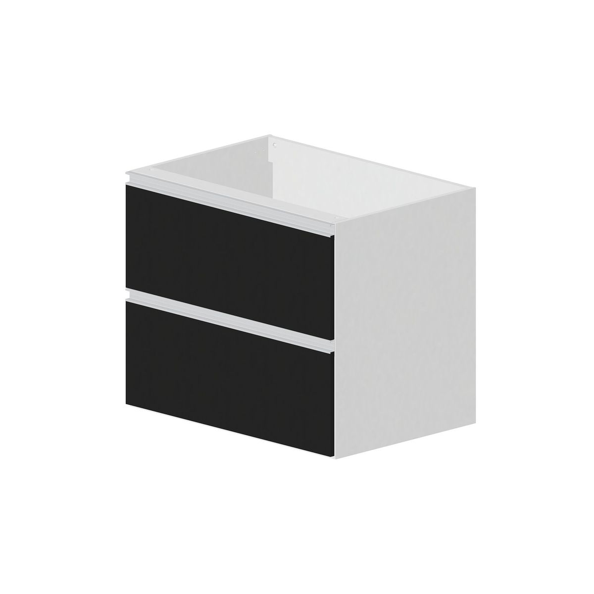 Balcão Montreal 2 Gavetões 80cm Preto Bonatto, marca Bonatto - Foto Principal