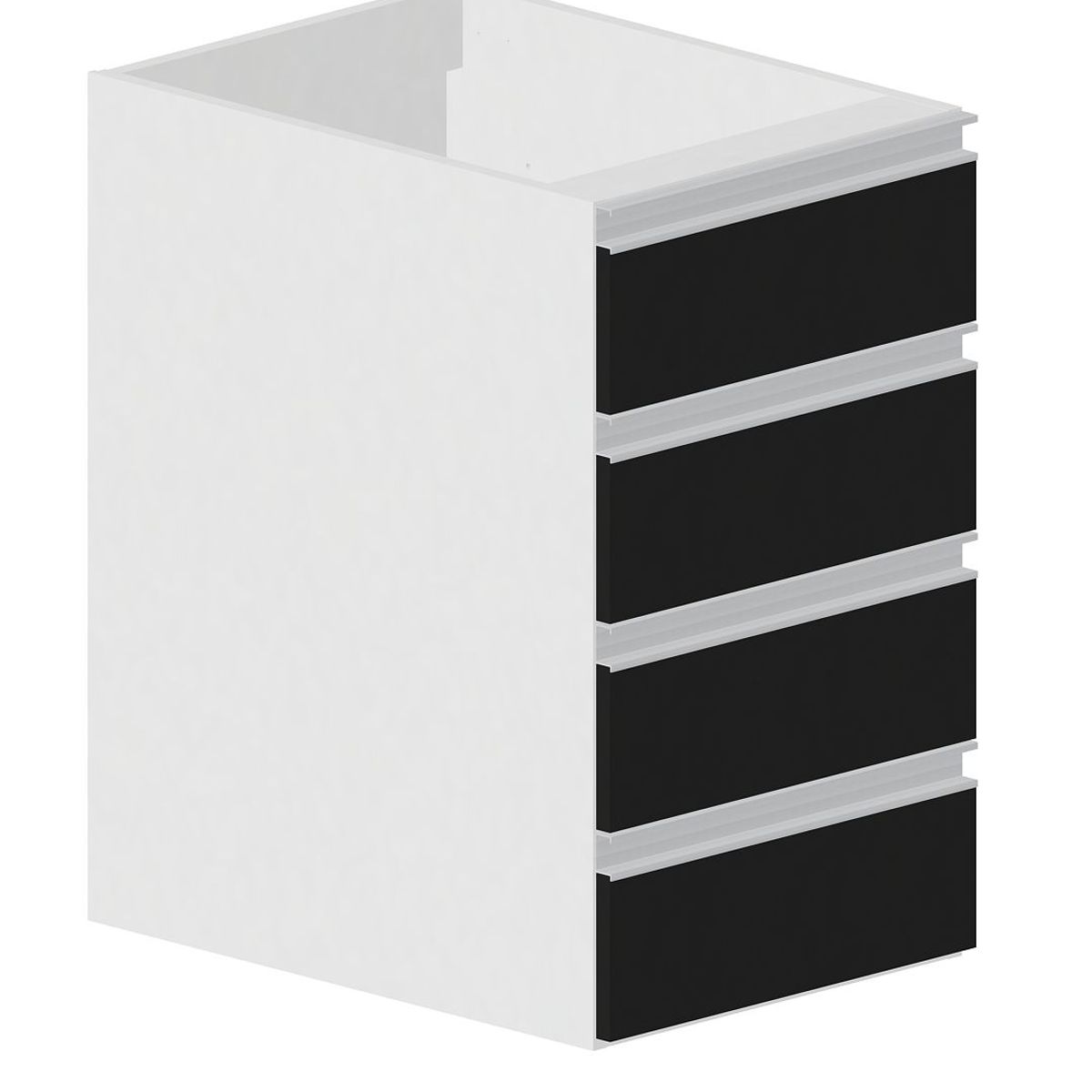Balcão Montreal Gaveteiro 40cm Preto Bonatto, marca Bonatto - Foto Principal