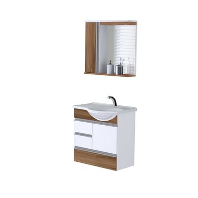 Kit Banheiro Florence 59,5cm Nogal