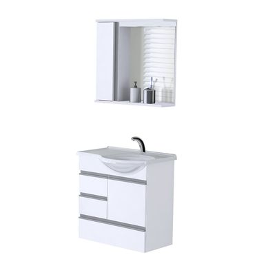 Kit Banheiro Florence 59,5cm Branco
