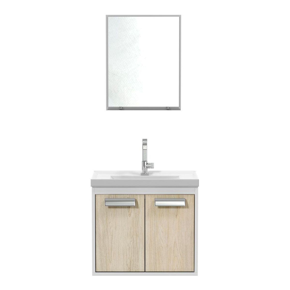 Gabinete para Banheiro com Espelho Rigel 50cm Branco/berlin Cerocha, marca Cerocha - Foto 2
