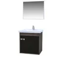 Gabinete para Banheiro com Espelho Spica 40cm Preto Cerocha