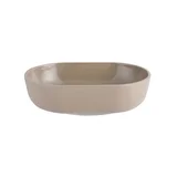Cuba de Cimento Oval Brilhante 43x29x10,2cm Bege