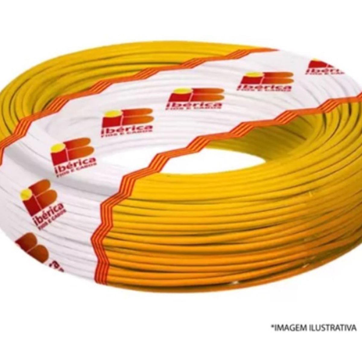 Cabo Flexível 1,5mm2 Amarelo Rolo 50M, marca Ibérica - Foto Principal