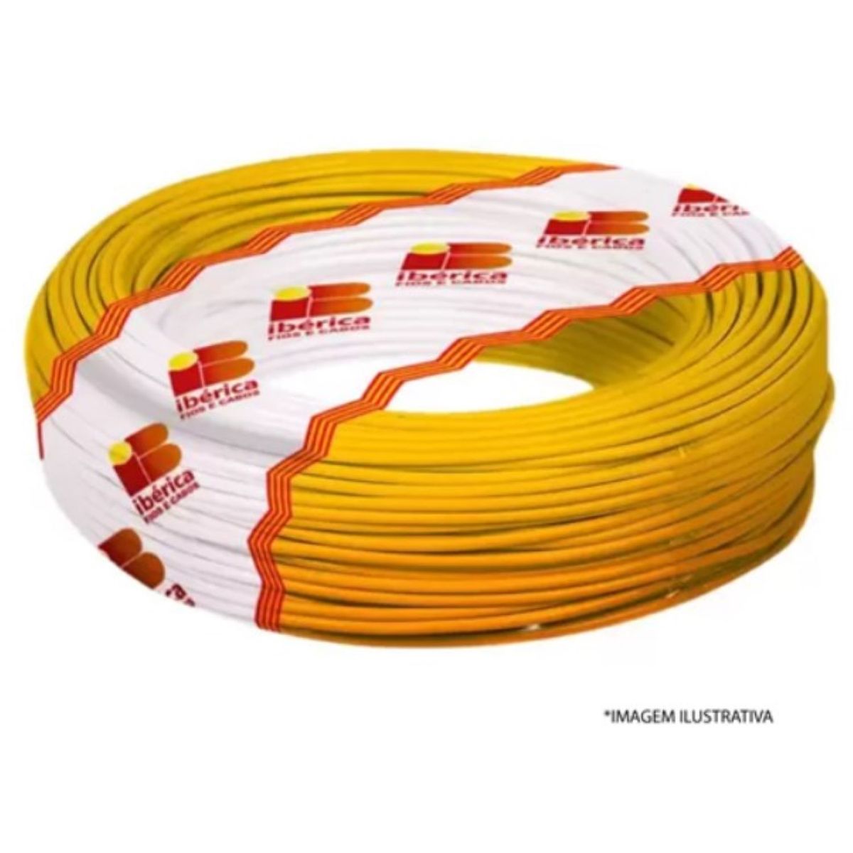 Cabo Flexível 1,5mm2 Amarelo Rolo 50M, marca Ibérica - Foto Principal