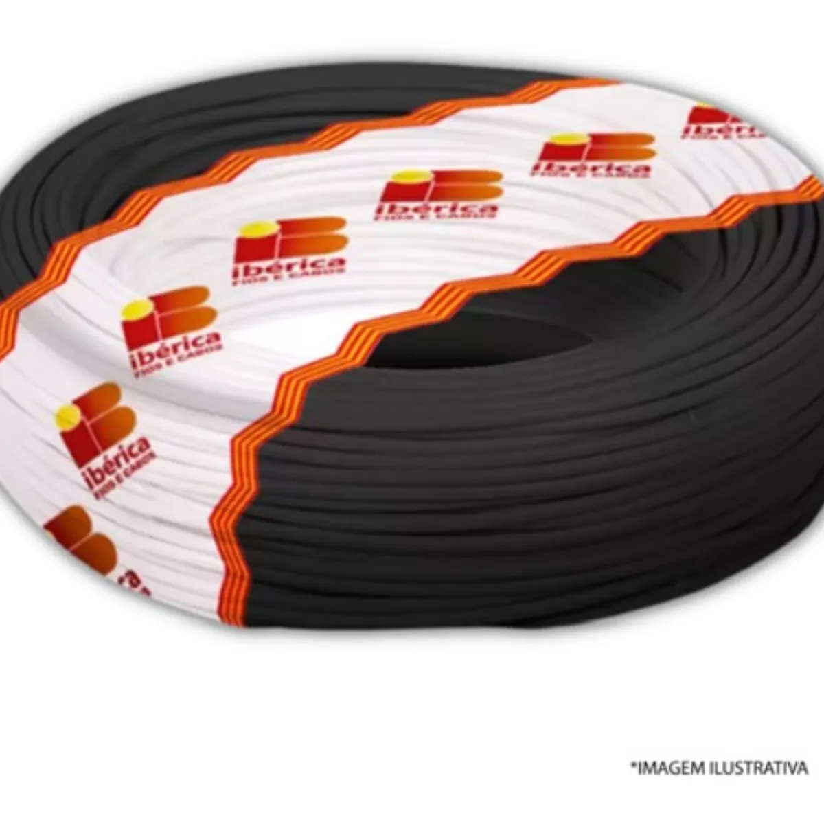 Cabo Flexível 10mm2 Preto Rolo 50M, marca Ibérica - Foto Principal