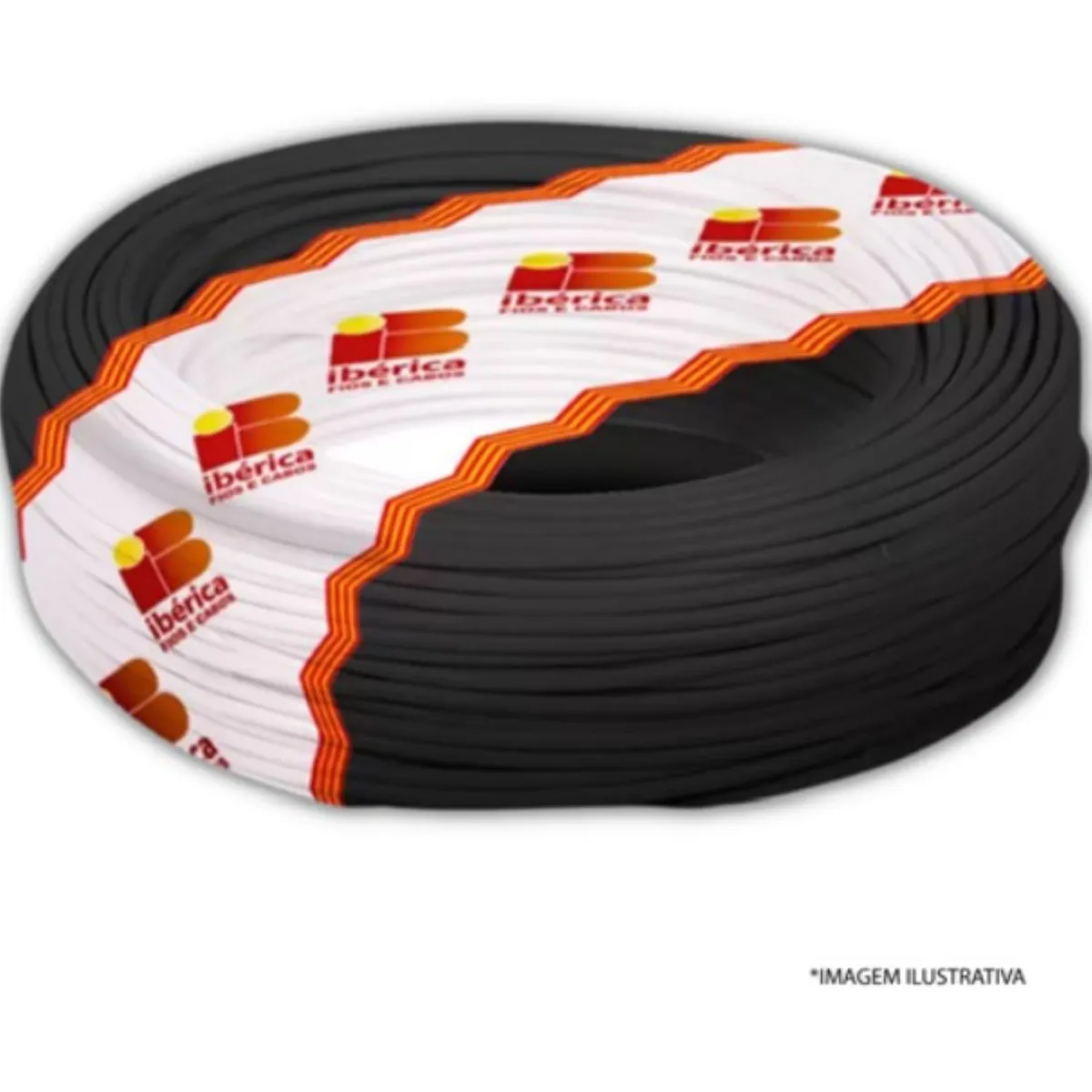 Cabo Flexível 10mm2 Preto Rolo 50M, marca Ibérica - Foto Principal