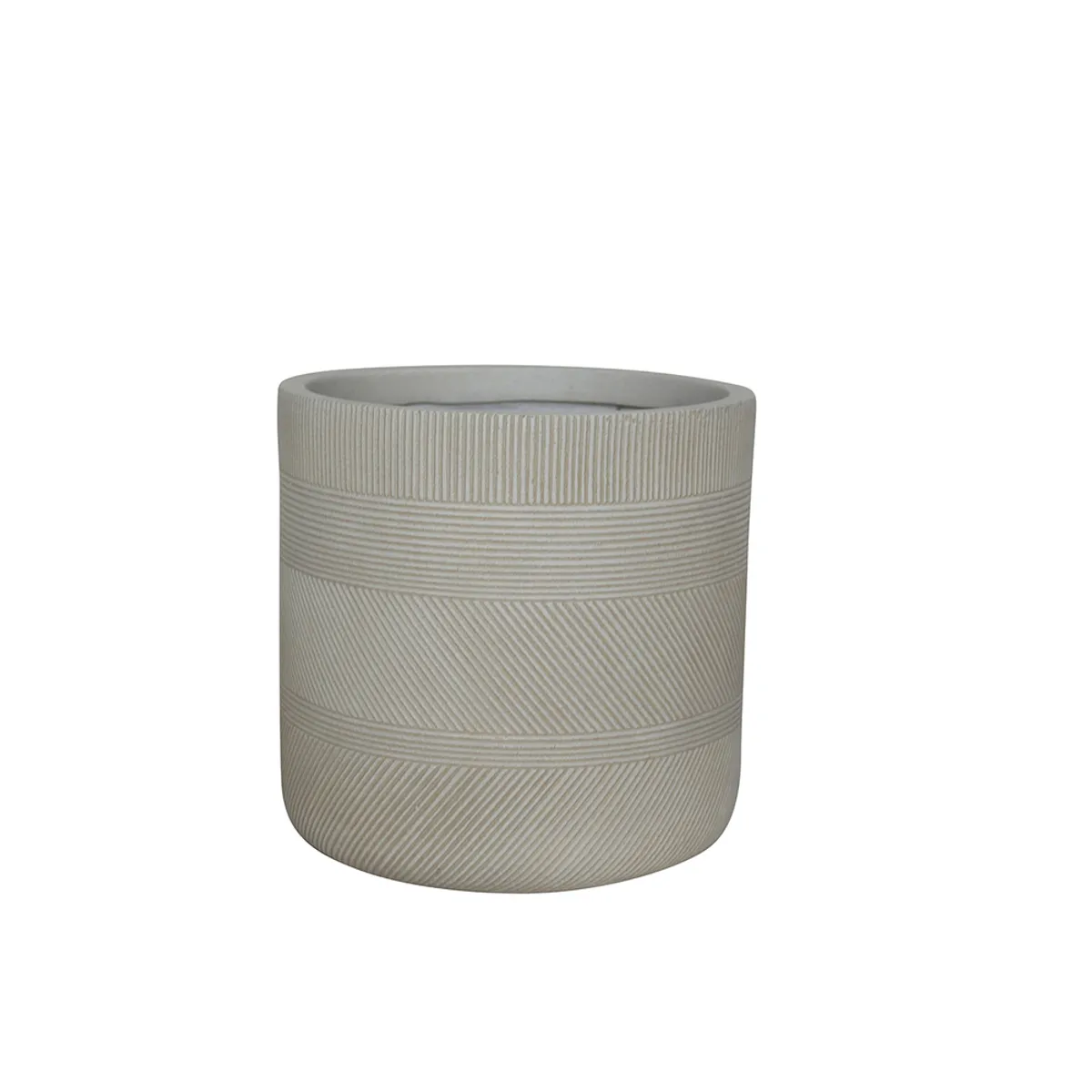 Vaso de Fibra Line Sand P Areia 24x24cm Just Home Collection, marca Just Home Collection - Foto 2