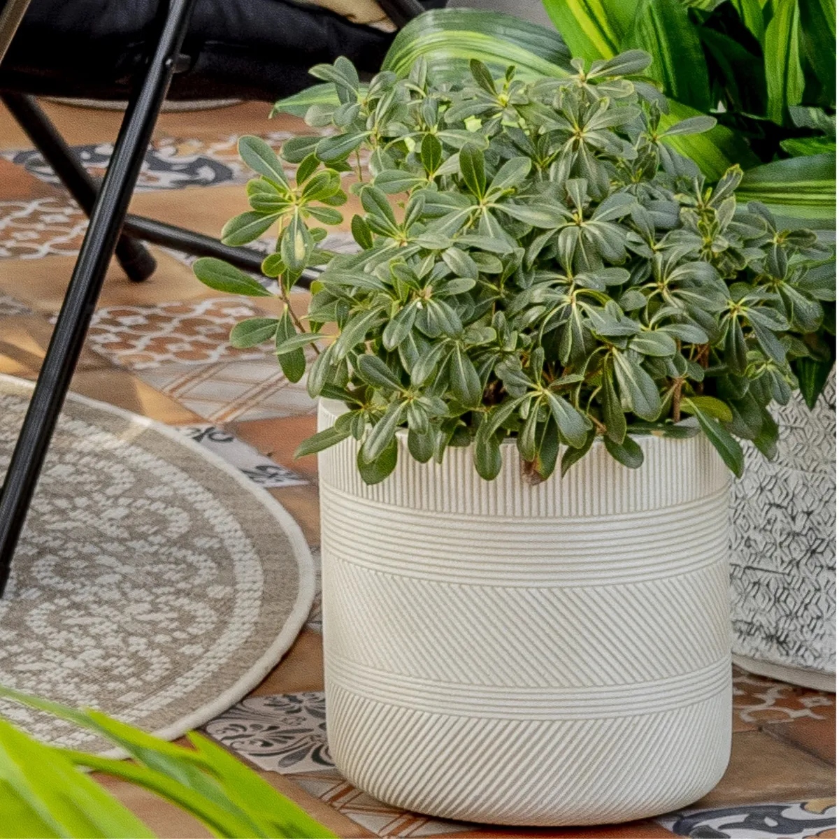 Vaso de Fibra Line Sand G Just Home Collection, marca Just Home Collection - Foto 2