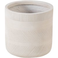 Vaso De Fibra Line Sand M Areia 30X30cm Bege Just Home Collection