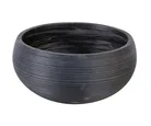 Vaso de Fibra Redondo Preto G Cinza 52x25cm Just Home Collection