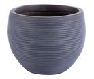 Vaso de Fibra Cinza Listrado P 29x22cm Just Home Collection