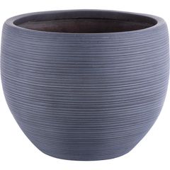 Vaso de Fibra Cinza Listrado G Just Home Collection