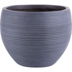 Vaso de Fibra Cinza Listrado m Just Home Collection