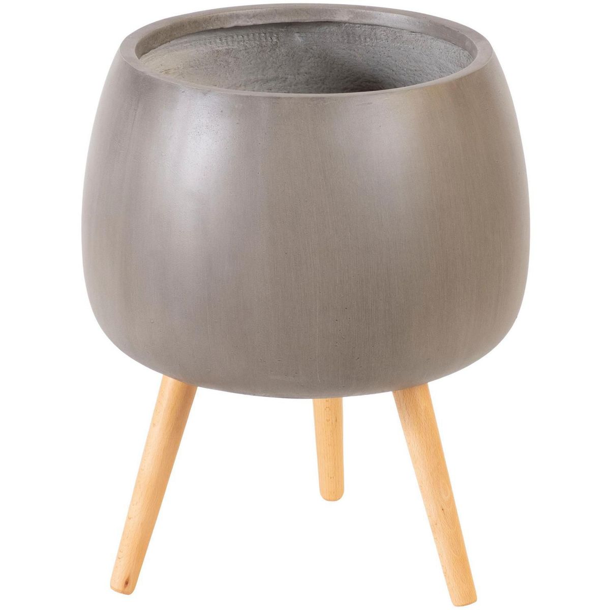 Vaso de Fibra Café com Pés Just Home Collection, marca Just Home Collection - Foto Principal